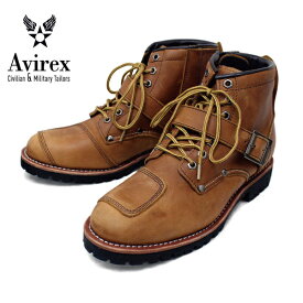 正規取扱店 AVIREX U.S.A.(アビレックス) AV2931 TIGER(タイガー) バイカースタイルミッドブーツ CRAZY HORSE クレイジーホース