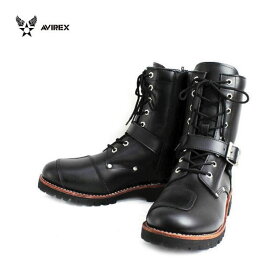 正規取扱店 AVIREX U.S.A.(アビレックス) AV2100 YAMATO(ヤマト) バイカースタイルブーツ BLACK ブラック