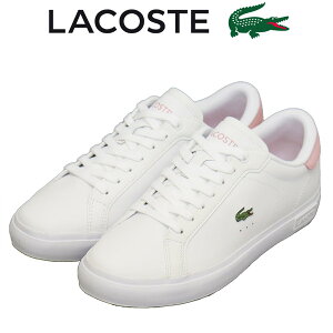 ���K�戵�X LACOSTE (���R�X�e) WMS 48SFA0001 POWER COURT �p���[�R�[�g 224 1 SFA ���f�B�[�X ���U�[�X�j�[�J�[ 1Y9 WHTxLT PNK LC373