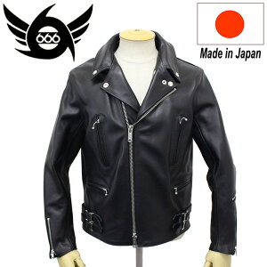 ���K�戵�X 666 LJM-1TF TIGHT FIT U.K.SIDE BELT LEATHER JACKET (�^�C�g�t�B�b�g �T�C�h�x���g ���U�[�W���P�b�g) ���{�� BLACK