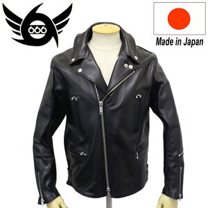 ���K�戵�X 666 LJM-1TFBS TIGHT FIT BACKSIDE U.K.SIDE BELT LEATHER JACKET (�^�C�g�t�B�b�g �o�b�N�T�C�h ���U�[�W���P�b�g) ���{�� BLACK