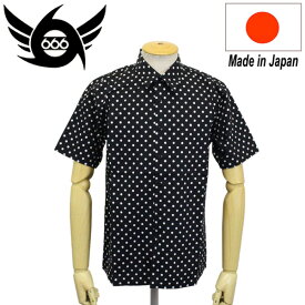 正規取扱店 666 ORIGINAL ドットシャツ 半袖 ブラック/ホワイトドット(6mm) SOS0025