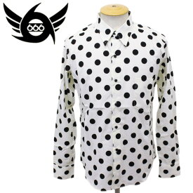 正規取扱店 666 ORIGINAL Dot Shirts L/S (オリジナル ドットシャツ ロングスリーブ) ホワイト/ブラックドット SOS0005