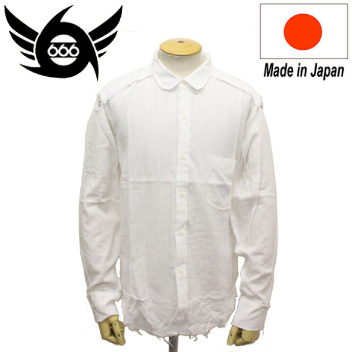 楽天市場】正規取扱店 666 ORIGINAL ガーゼラウンドカラーシャツ 長袖 