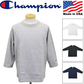 正規取扱店 Champion (チャンピオン) C5-P404 T1011 RAGLAN 3/4 SLEEVE T-SHIRT ラグラン 七分袖 Tシャツ アメリカ製 全4色 CN045