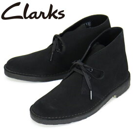 正規取扱店 Clarks (クラークス) 26155480 Desert Boot デザートブーツ メンズブーツ Black Suede CL089