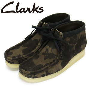 sale セール 正規取扱店 Clarks (クラークス) 26174023 Wallabee Boot ワラビーブーツ レディースシューズ Blk/Khaki Floral CL094