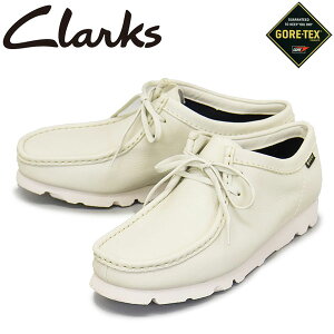 ���K�戵�X Clarks (�N���[�N�X) 26185541 Wallabee GTX �����r�[ �S�A�e�b�N�X �����Y �u�[�c White Leather CL156