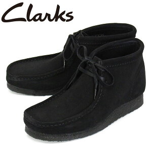 K戵X Clarks (N[NX) 26155517 Wallabee Boot r[u[c Y U[u[c Black Suede CL041