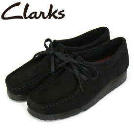 【楽天スーパーSALE】 正規取扱店 Clarks (クラークス) 26155522 Wallabee ワラビー レディースシューズ Black Suede CL043