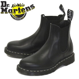 正規取扱店 Dr.Martens (ドクターマーチン) 26257001 2976 WHITE STITCH チェルシー サイドゴア レザーブーツ BLACK