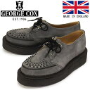 正規取扱店 GEORGE COX (ジョージコックス) SKIPTON 3588 VI ラバーソール レザーシューズ 083 CHARCOAL SUEDE