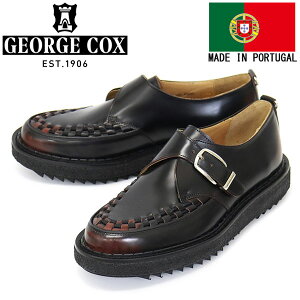 ���K�戵�X GEORGE COX (�W���[�W�R�b�N�X) YMC RIPPLE HATTON MONK ���b�v���\�[�� ���U�[�V���[�Y 030R OXBLOOD RUB OFF