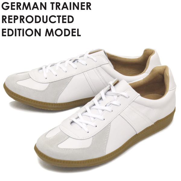 正規取扱店 GERMAN TRAINER (ジャーマントレーナー) 42500 レザースニーカー WHITE GT001