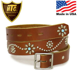���K�戵�X HTC(Hollywood Trading Company) Belt #125 1.25 Turquoise with End 1.25�C���` �x���g ���C�g�u���E�����U�[x�V���o�[�X�^�b�Yx�^�[�R�C�Y