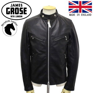 ���K�戵�X JAMES GROSE (�W�F�[���X�O���[�X) G04-12 MEN'S CLUBMAN HHL JKT (�����Y �N���u�}�� �z�[�X�n�C�h ���U�[�W���P�b�g) BLACK JG018