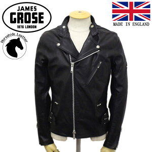 ���K�戵�X JAMES GROSE (�W�F�[���X�O���[�X) G08-12 MEN'S KANSAN HHL JKT (�����Y �J���T�� �z�[�X�n�C�h ���U�[�W���P�b�g) BLACK JG016