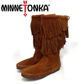 sale セール 正規取扱店 MINNETONKA(ミネトンカ)Calf Hi 2-Layer Fringe (カーフハイ2レイヤーフリンジ)#1682 BROWN SUEDE レディース MT176