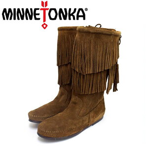 sale Z[ K戵X MINNETONKA(~lgJ)Calf Hi 2-Layer Fringe(J[tnC2C[tW)#1688 DUSTY BROWN SUEDE fB[X MT177