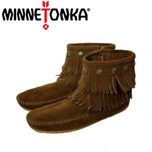 sale Z[ K戵X MINNETONKA(~lgJ)Double Fringe Side Zip Boot(_utW TChWbvu[c)#693 DUSTY BROWN fB[X MT033
