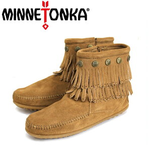 sale Z[ K戵X MINNETONKA(~lgJ)Double Fringe Side Zip Boot(_utW TChWbvu[c)#697T TAUPE fB[X MT018