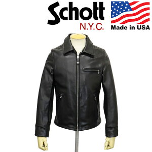 ���K�戵�X Schott (�V���b�g) 3950086 103US TRACKER LEATHER JKT�@�g���b�J�[ ���U�[�W���P�b�g �A�����J�� 10(09)BLACK