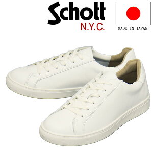 sale �Z�[�� ���K�戵�X Schott (�V���b�g) S23005 Lace up Sneaker ���[�X�A�b�v ���U�[�X�j�[�J�[ White ���{�� SCT011
