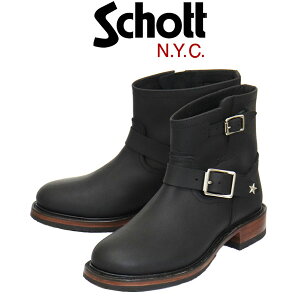 K戵X Schott (Vbg) S35503T 5991002 SHORT ENGINEER BOOTS TChS V[g GWjA U[u[c Black SCT018
