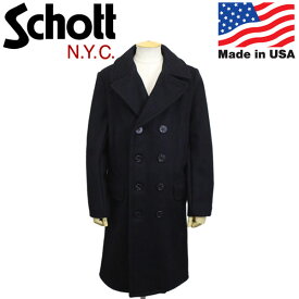 正規取扱店 Schott (ショット) 3954021 7331 714US LONG MELTON PEA COAT ロングメルトンピーコート アメリカ製 87NAVY(120)