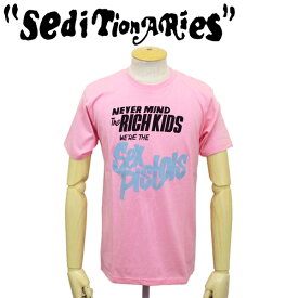 正規取扱店 SEDITIONARIES by 666 (セディショナリーズ) STO0004 NEVER MIND THE RICH KIDS Tシャツ ピンク