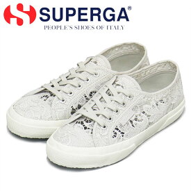 正規取扱店 SUPERGA(スペルガ) 4S81219W 2750 MACRAME マクラメ レディース スニーカー A0B GREY SILVER-F AVORIO SPG052