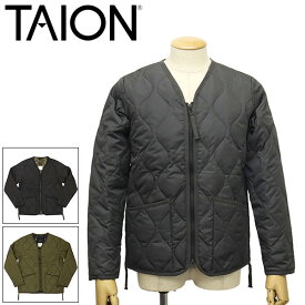 正規取扱店 TAION (タイオン) 101ZML-1 MILITALY ZIP V NECK DOWN JKT ジップダウンジャケット TA007 全3色