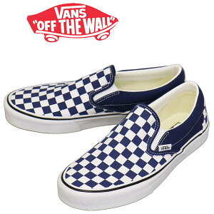 ���K�戵�X VANS (���@���Y �o���Y) VN000DAHFOB Classic Slip-On �N���V�b�N�X���b�|�� �X�j�[�J�[ COLOR THEORY CHECKERBOARD Deep Indigo VN644