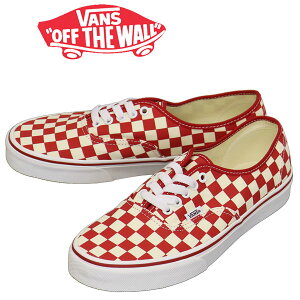 ���K�戵�X VANS (���@���Y �o���Y) VN000EGAR30 Authentic �I�[�Z���e�B�b�N �X�j�[�J�[ Primary Check Racing RedxWhite VN638