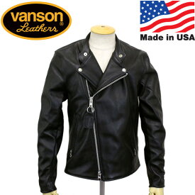 正規取扱店 VANSON (バンソン) Chopper minus(チョッパーマイナス) ライダース レザージャケット BLACK