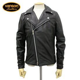 正規取扱店 VANSON(バンソン) C2 CUSTOM2 UNISEX(C2カスタム2) ダブルライダースジャケット 別注タイトフィット BLACK ブラック