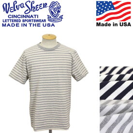正規取扱店 Velva Sheen (ベルバシーン) 161550N Narrow Border T-shirt ナローボーダー 半袖Tシャツ アメリカ製 全3色 VLVS006