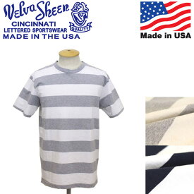 正規取扱店 Velva Sheen (ベルバシーン) 161550W Wide Border T-shirt ワイドボーダー 半袖Tシャツ アメリカ製 全3色 VLVS007