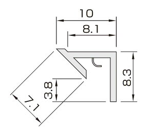 フクビ アルパレージ用 入隅壁面化粧パネル 内装 お風呂化粧板 浴室化粧板