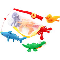 [特価50％OFF]お風呂遊び ぬいぐるみ うきうきアニマル FLOATING PLAY PALS WITH FISHING POLE