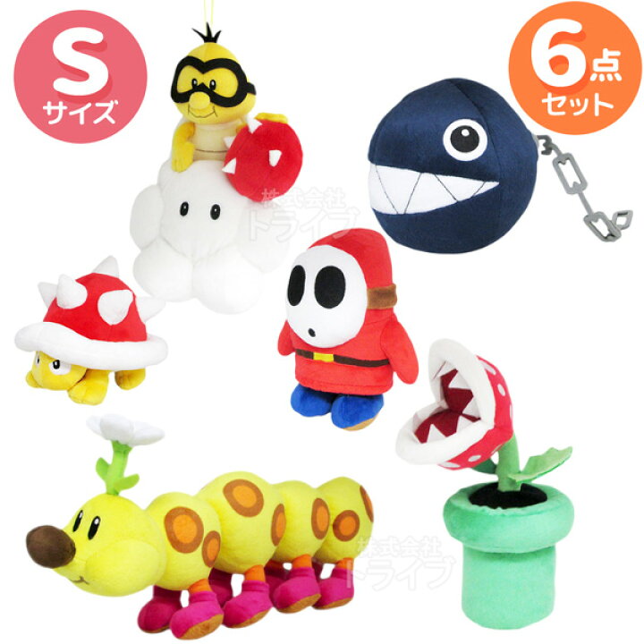 楽天市場】スーパーマリオ ぬいぐるみ S 敵キャラセット C 6体 セット 