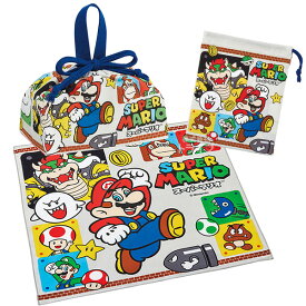 スーパーマリオ コップ袋 巾着袋 ランチクロス 布もの 3点セット ネコポス対応品
