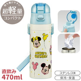 ミッキー＆フレンズ 超軽量 ロック付ダイレクトステンレスボトル 470ml SDC4 689628