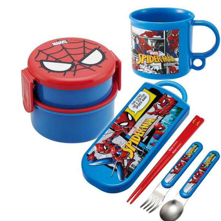 楽天市場】【3月下旬入荷予定】スパイダーマン 丸型ランチボックス2段 