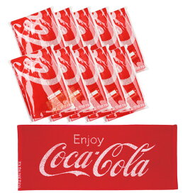 ジャガード フェイスタオル コカ・コーラお買い得な10枚セット