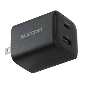 充電器 40W 2ポート Type-C USB-A USB PD対応 PPS対応 GaN II採用 折りたたみ式プラグ ブラック EC-AC10740