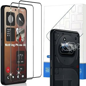 �Ή� Nothing Phone 3a �K���X�t�C�����y2* �t�B���� + 2* �����Y�ی�t�B���� �z�ϏՌ��E�d�x9H �S