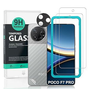 �Ή� Xiaomi Poco F7 5G �K���X�t�B���� 2 ���ی�t�B���� �K�C�h�g�t�� �����Y�J�o�[�i1���j�w��