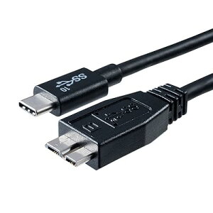 USB-C (USB3.1 Gen2)- microB(USB3.0)�P�[�u�� �yUSB-IF�z MacBook/MacBook Pro�Ή� 50cm �u���b�N 500-USB054-05