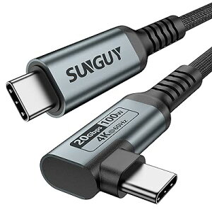 USB-C & USB-C �P�[�u�� L�� 0.5M 20Gbps�����f�[�^�]�� 100W PD�}���[�d 4K@60Hz�f���o�� 50cm �Z�� USB3.2 G